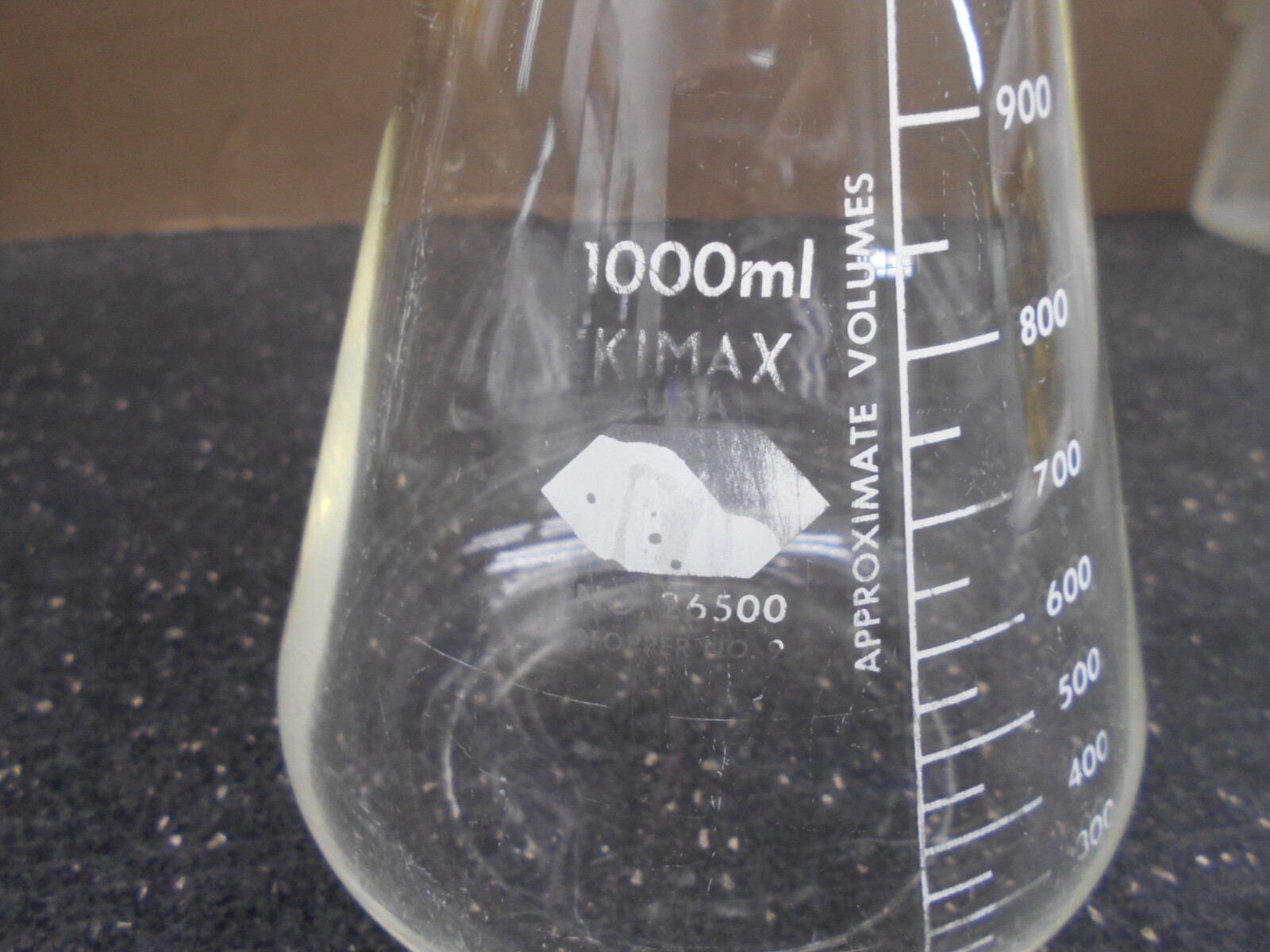 KIMBLE KIMAX 26500 1000mL NARROW MOUTH ERLENMEYER GLASS FLASK