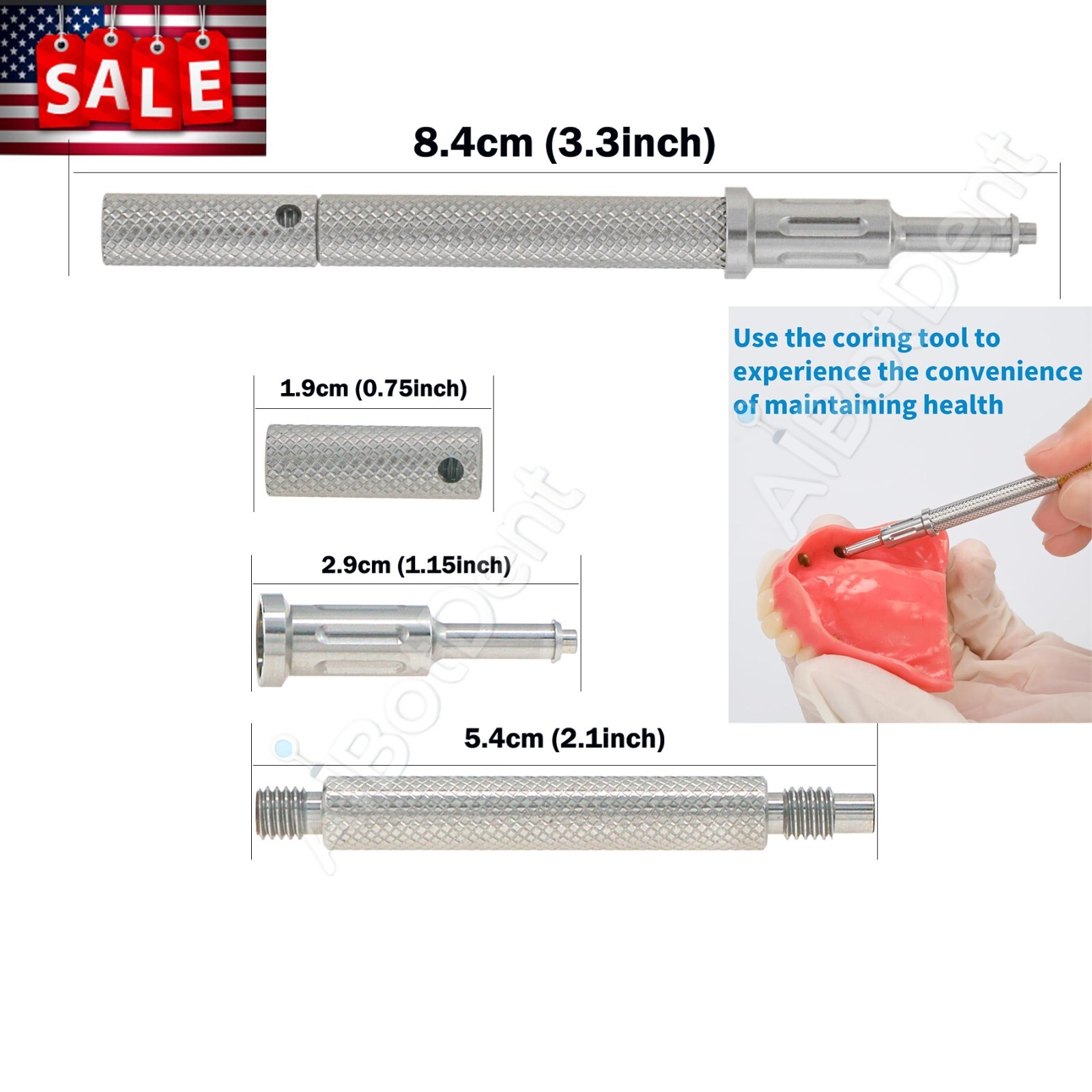 US Dental Overdenture Implant Retention Cap Abutment Metal Housing Kit Xtra-Soft