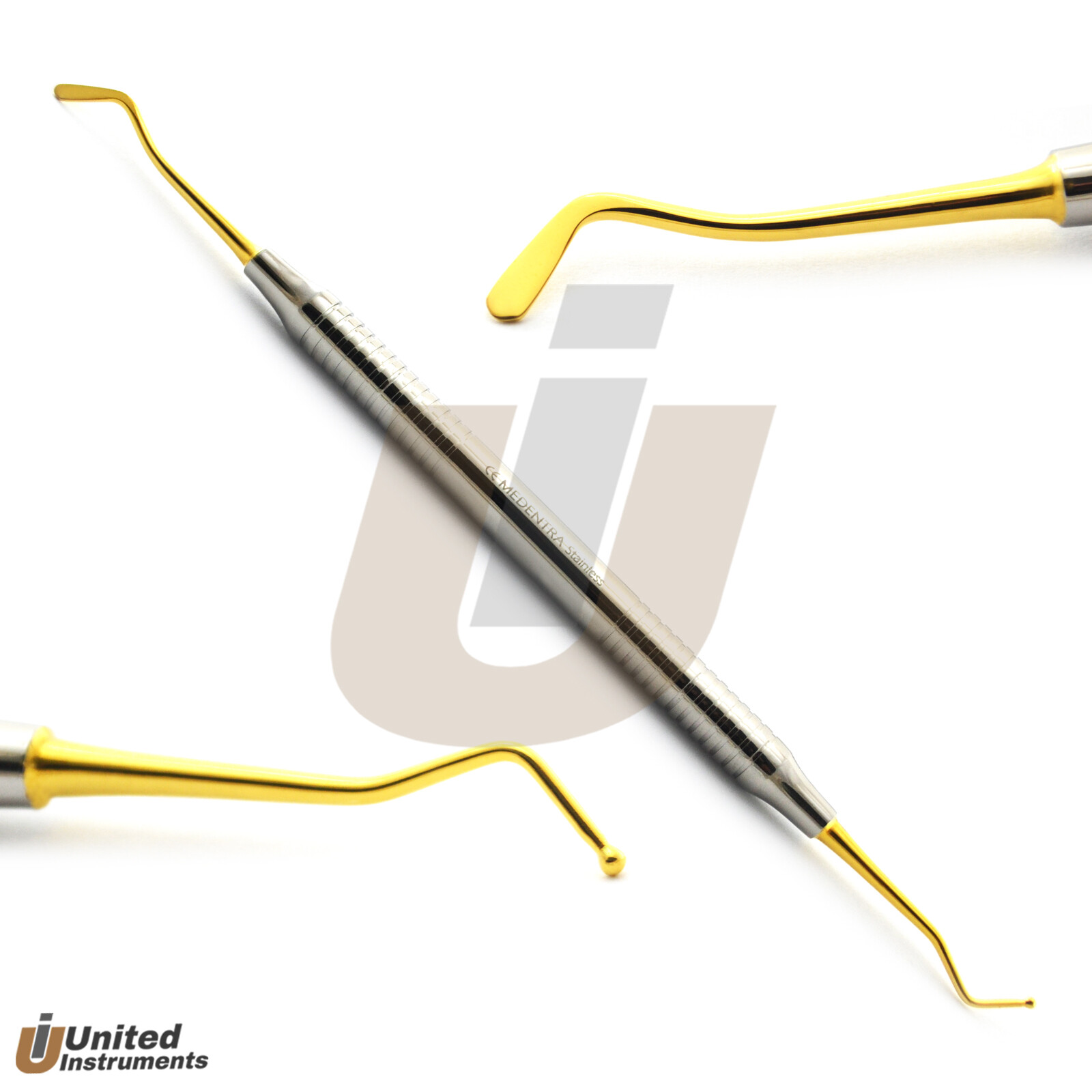 Set Of 4 Dental Resin Filling Instruments Composite Restorative Gold Titanium