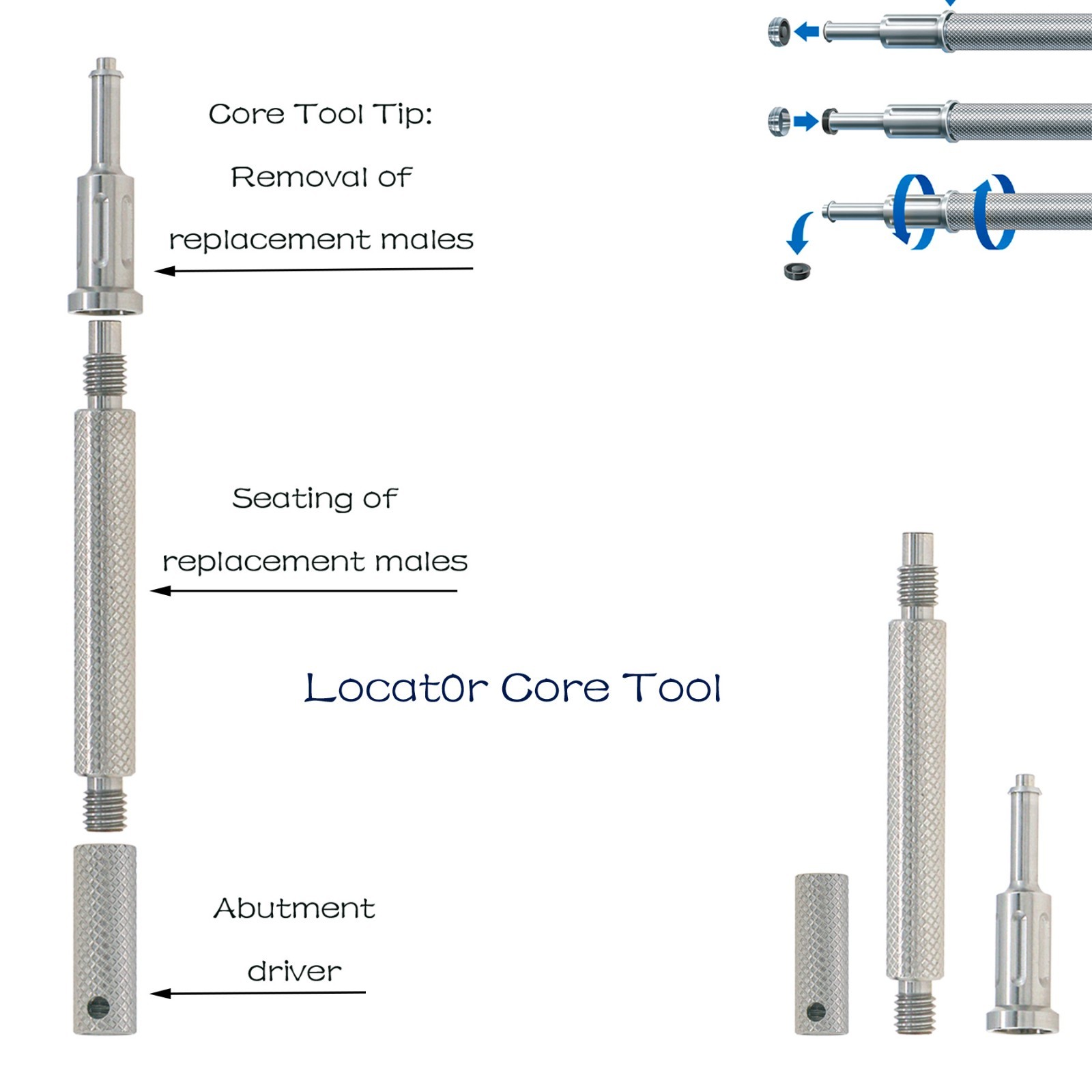 US Zimmer TSV 3.5 Adin MIS ABT Locator Abutment fits Internal Hex Implant system