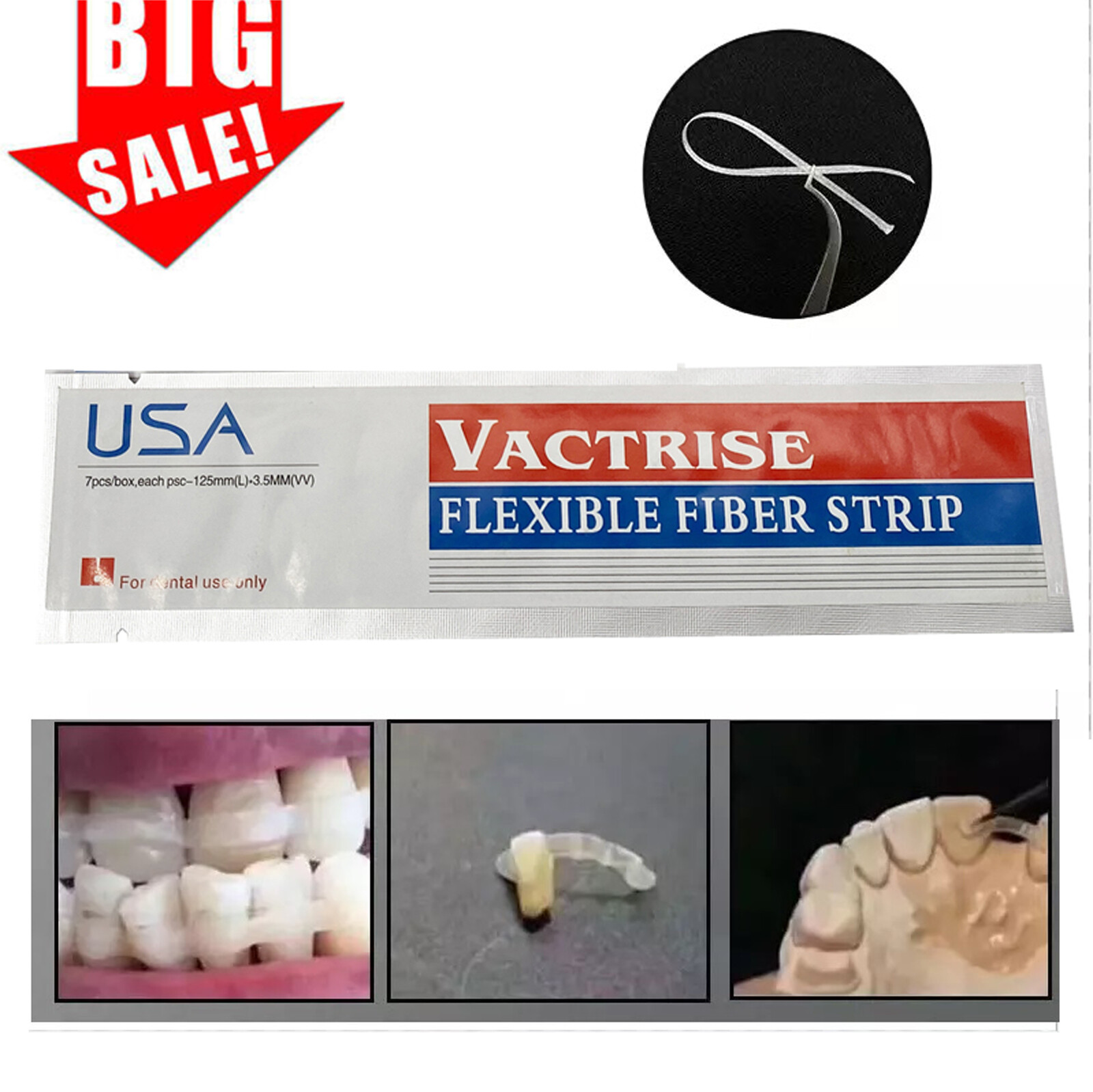 1 Piece Dental Composite Flexible Fiber Strip Glass Fiber Splint Ribbond Ribbon