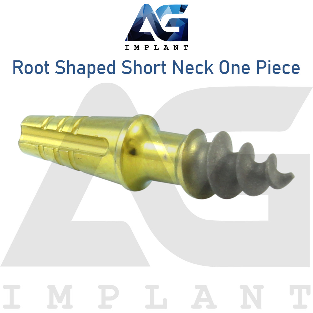 10 Root Shaped Short Neck One Piece Fixture System Titanium RBM surface