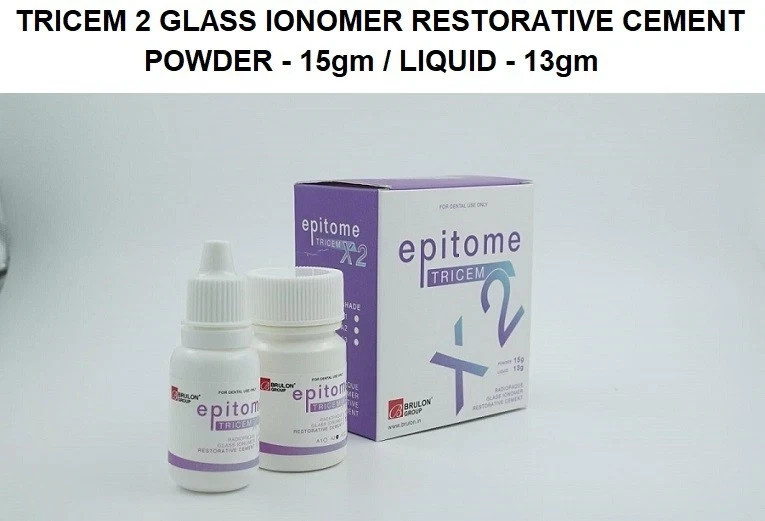 GIC Restorative Cement Dental Epitome TRICEM 2 Radiopaque (FAST FREE SHIPING) FS