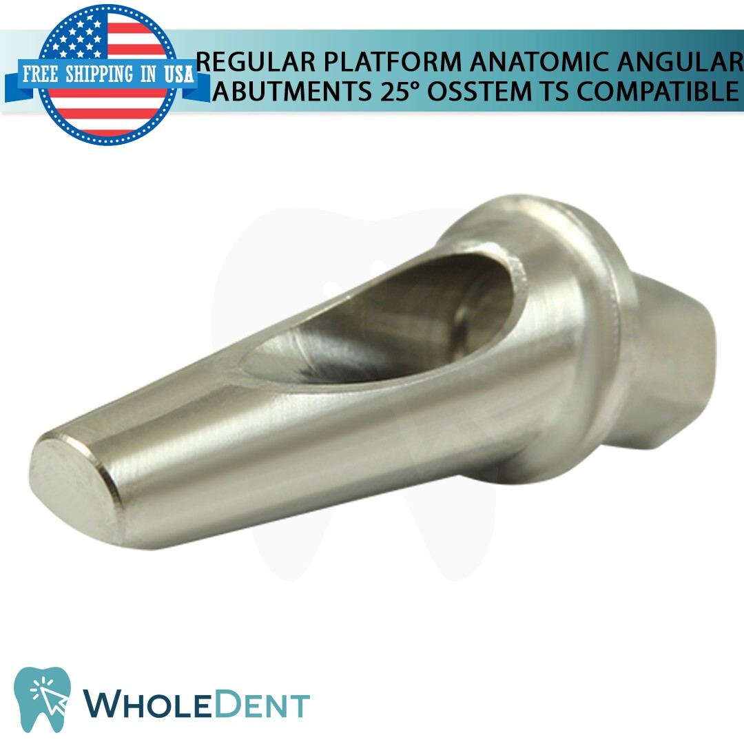 10x Regular Angled Anatomic Abutment 25° Titanium Dental Osstem® TS Compatible
