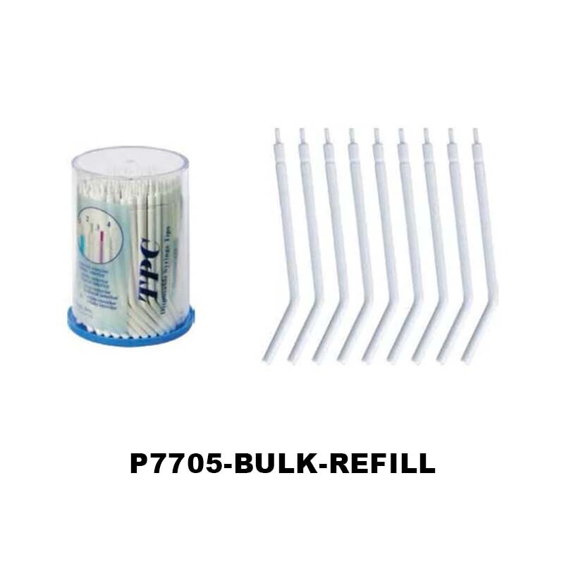 TPC Dental P7705-BULK (20) Disposable White Syringe Tips (Plastic Inner) 1600pcs