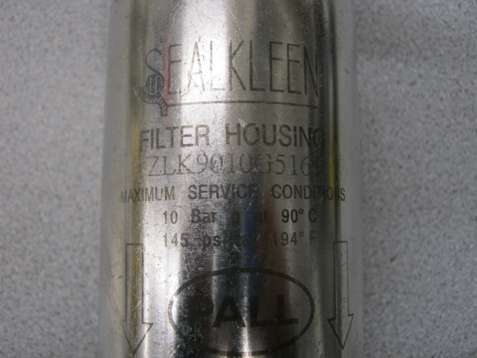 PALL SEALKLEEN ZLK9010G5161 STAINLESS STEEL FILTER HOUSING