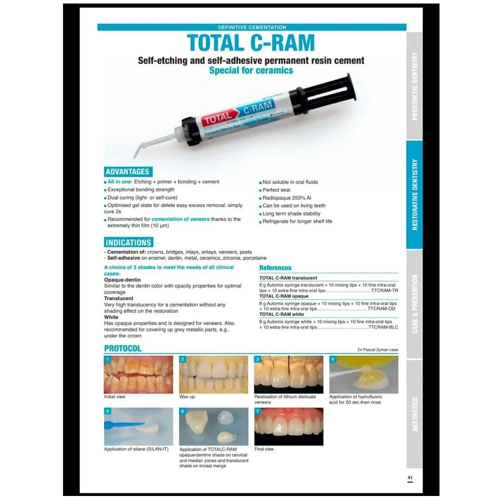ITENA Total C-Ram Self Adhesive Dental Resin for All Ceramic Zirconium Free Ship