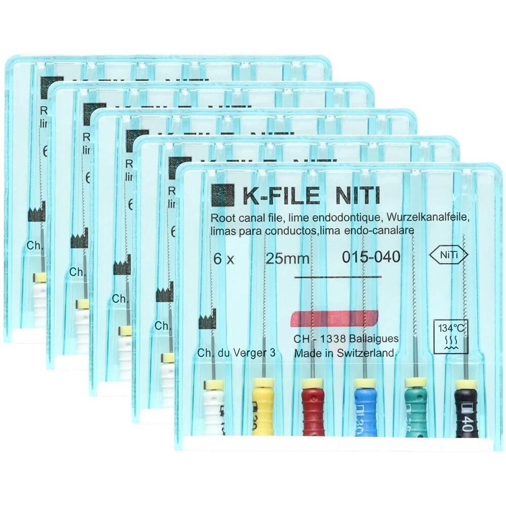 10 Packs 21/25/31mm Dental K-FILE NITIFLEX NiTi Flexible Endo Root Canal K Files