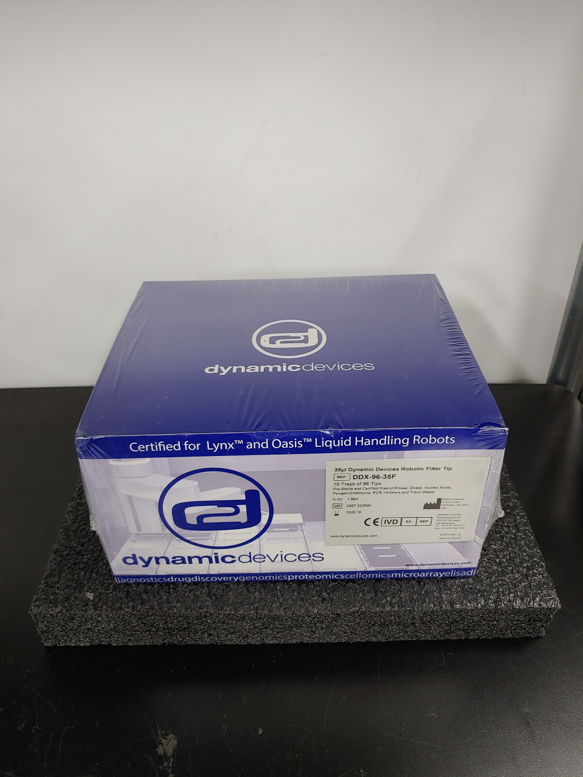 DYNAMIC DEVICES DDX-96-35F 35μL Robotic Filter Tip 10 Trays of 96 Tips
