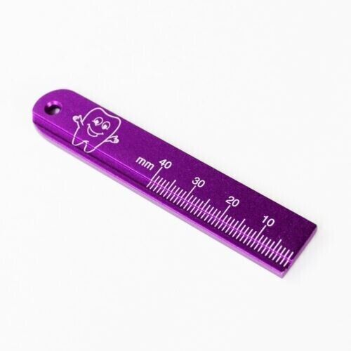 Dental Orthodontic Aluminum Metal Endodontic Endo Ruler Optional Color