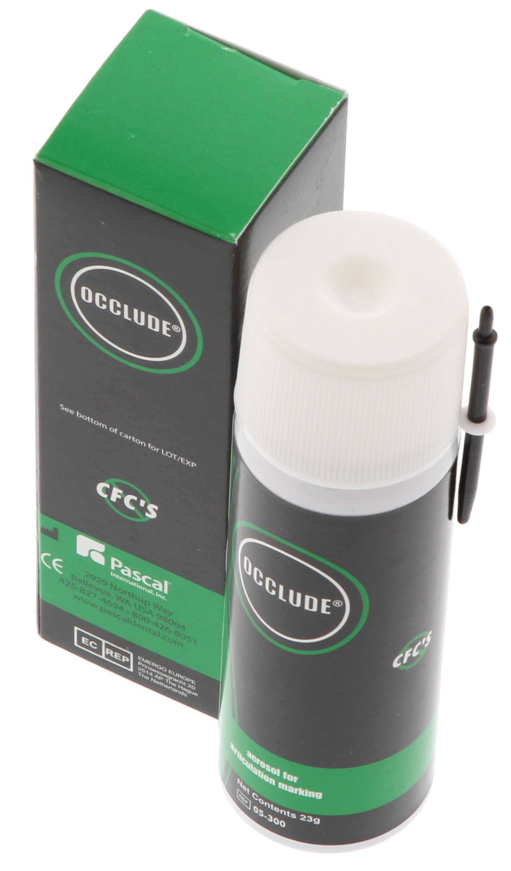 2x OCCLUDE Dental Aerosol Articulating Indicator Spray Powder Green 23g Pascal