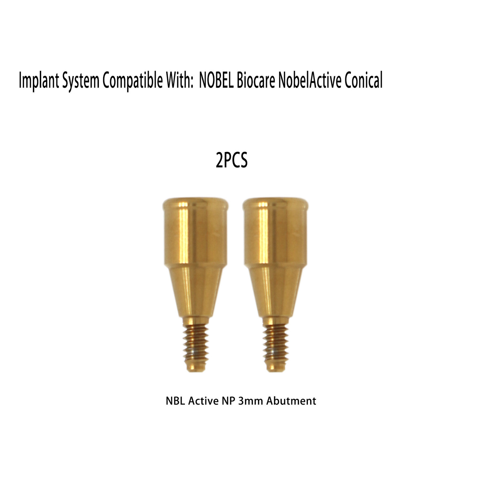 Dental Locator Attachment Abutments for Nobel NBL Active NP/RP AH=1/2/3/4/5.0mm