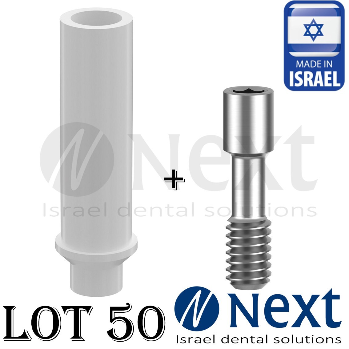 LotX50 Plastic Castable Abutment Without Hex screws included Internal hex 2.42
