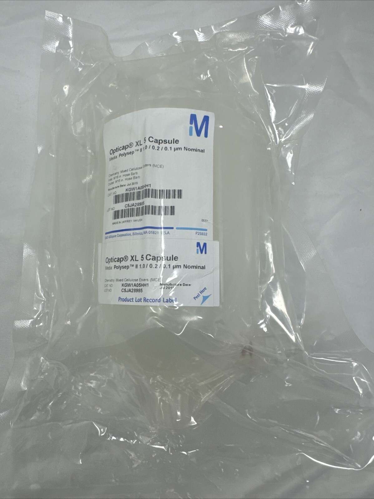 Millipore Opticap XL 5 Capsule POLYSEP II 1.0/0.2/ 0.1 um KGW1A05HH1 Lab Part