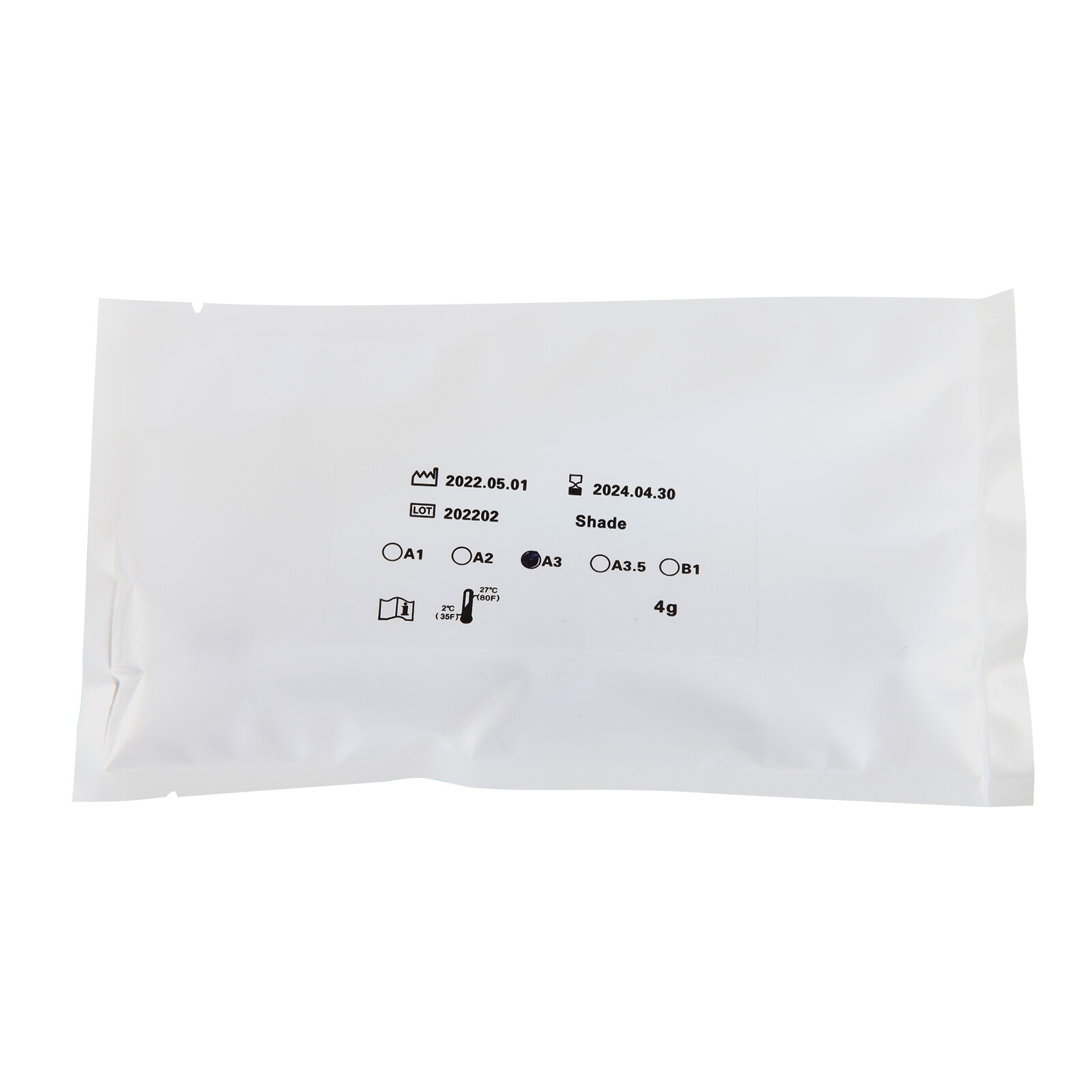 Dent Light Cure Hybrid Composite Dental Resin Shade A3 -4.5 g syringe 001-001 OR
