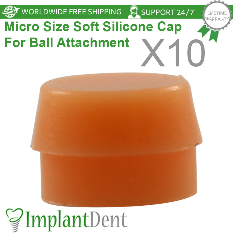 10x Dental Micro Size Soft Silicone Caps For Ball Attachment 800g Dentistry Tool