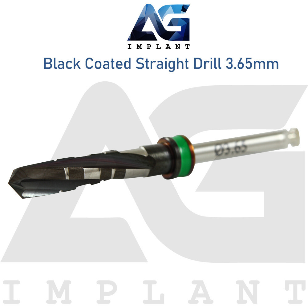 DNT² Black Coated Straight Drill External Irrig ation Surg ical Dental