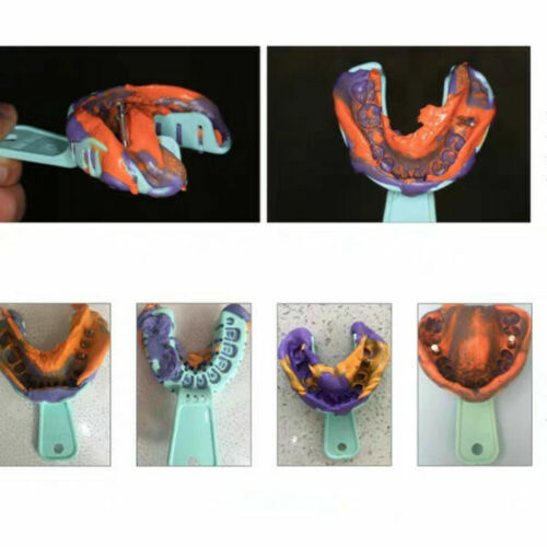 Dental Orthodontic Implant Plastic Disposable Trays Impression Green Upper+Lower