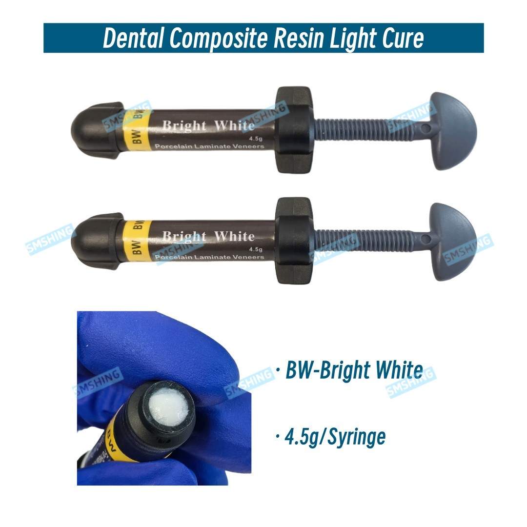 5Pcs Dental Veneer Light Cure Composite Resin Hybrid Aesthetic Bright White 4.5g