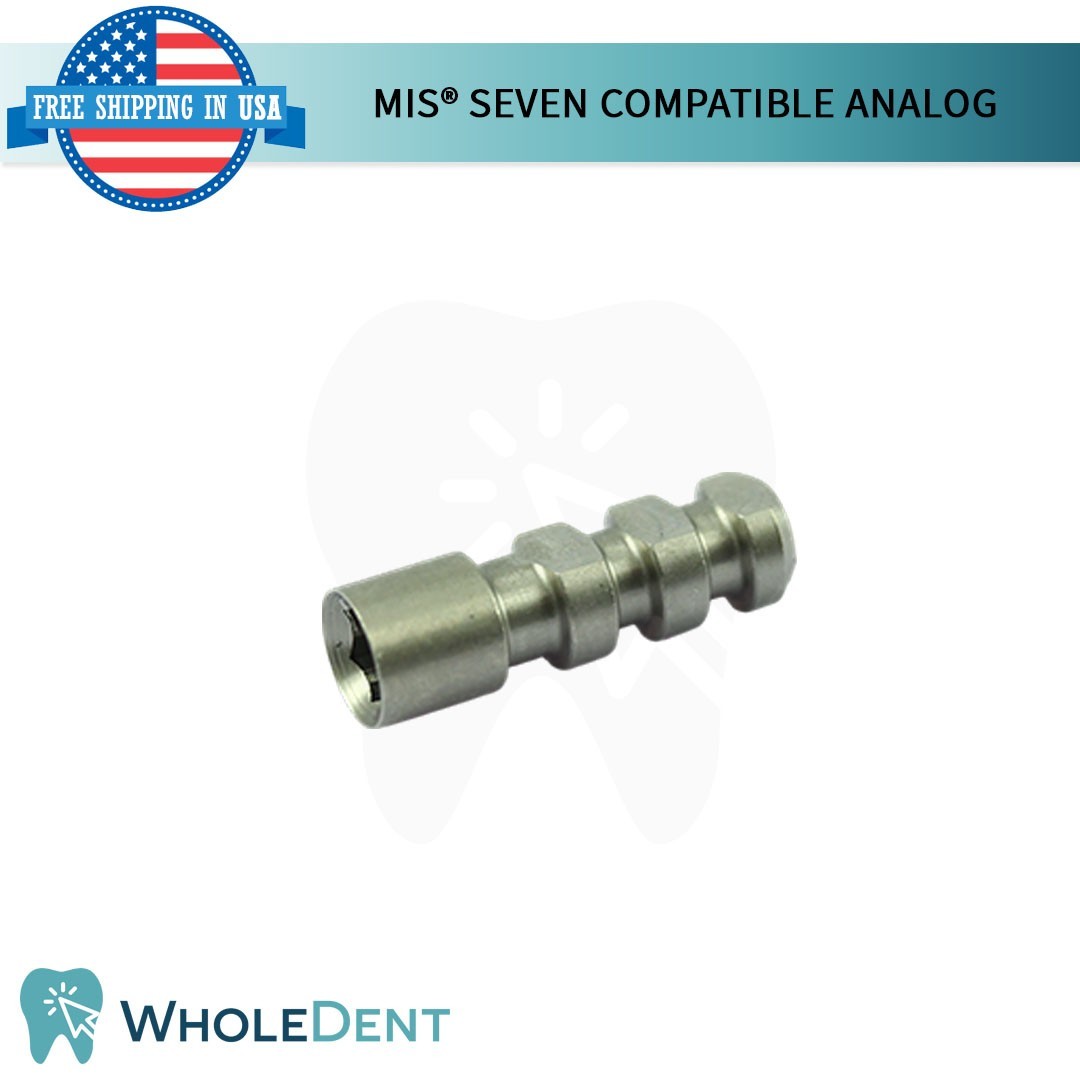 10X Dental Fixture MIS® Seven Ø3.75mm Stainless Steel Int Hex Compatible Analog