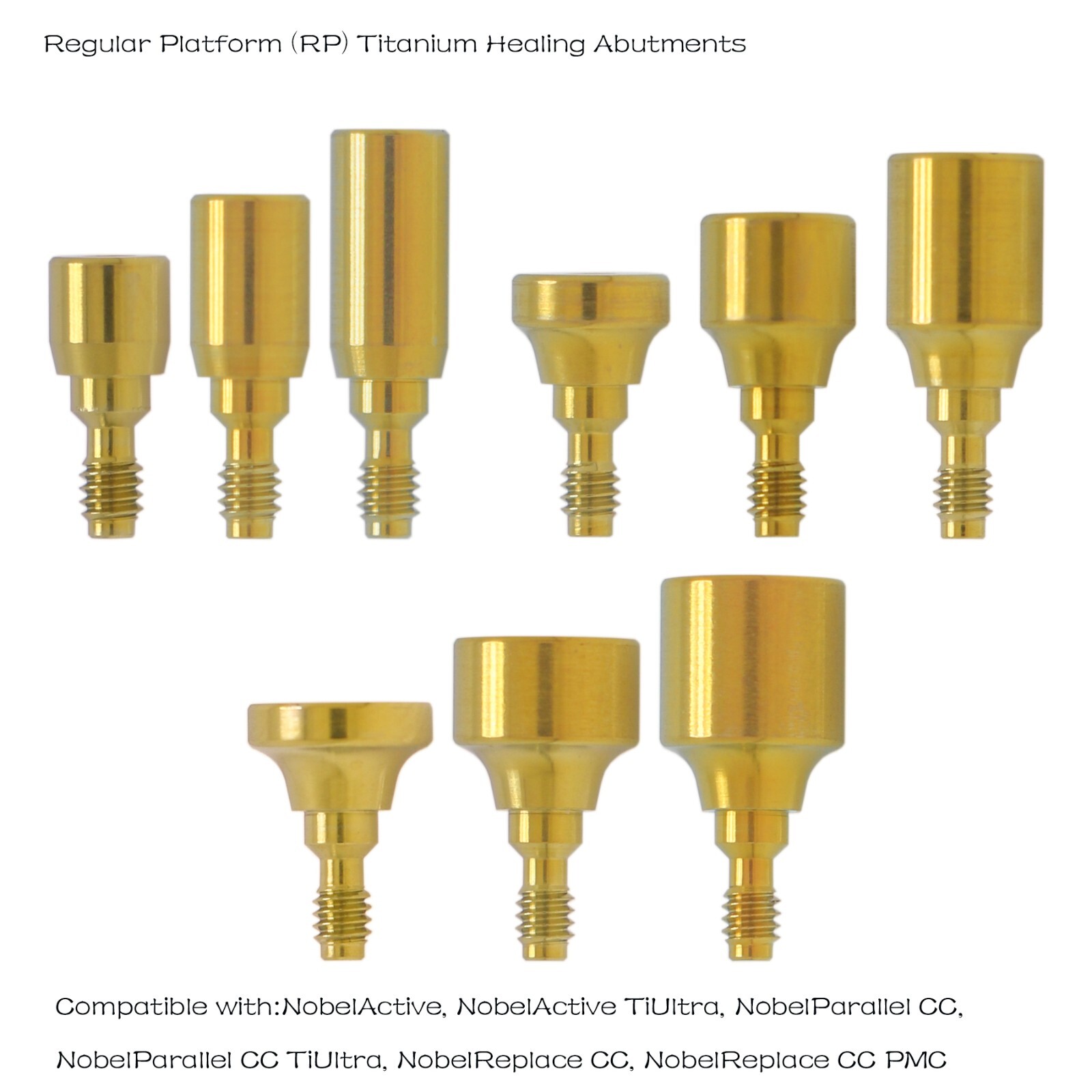 US Nobel Active Nobel Parallel CC Dental Healing Abutment Cap Compatible NP/RP