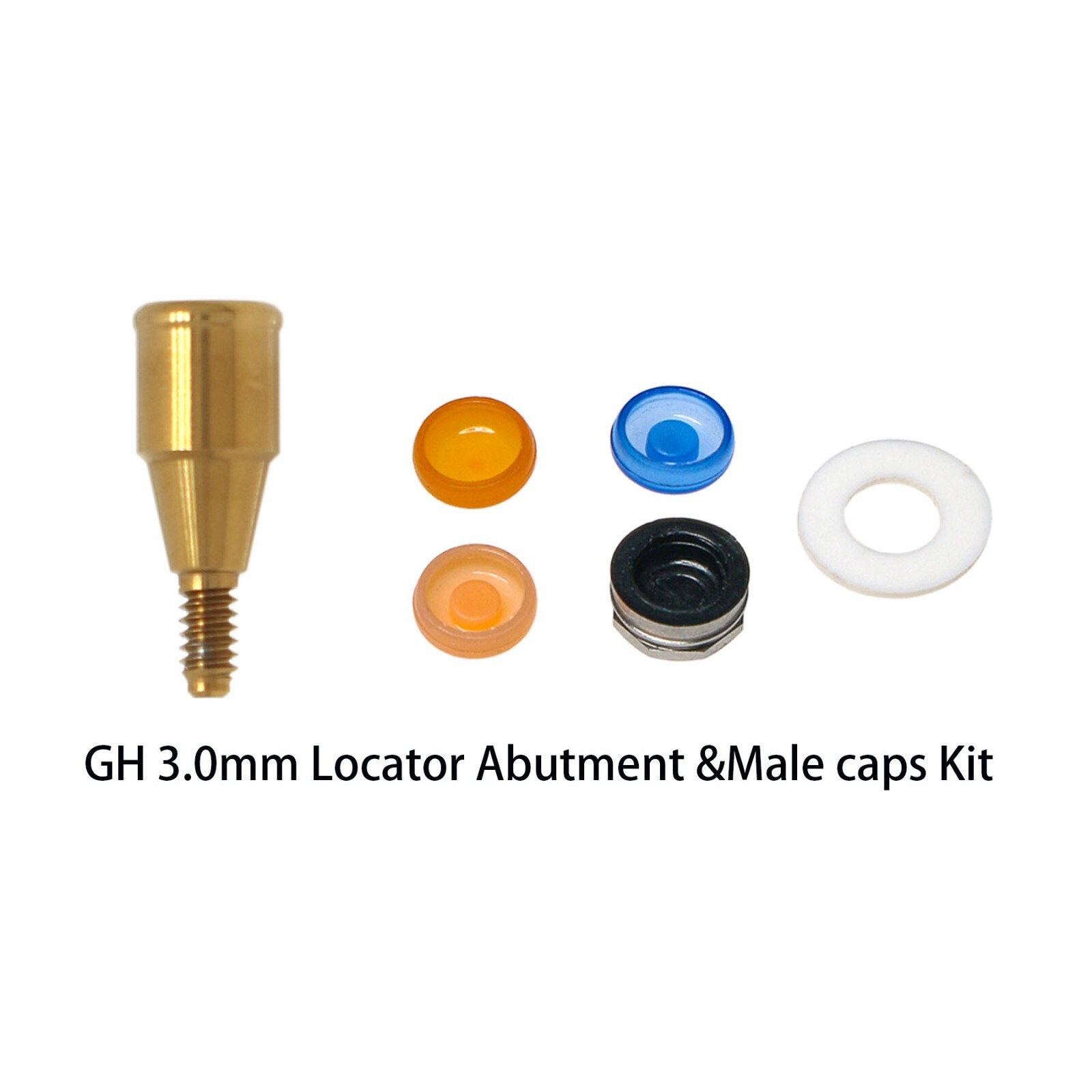 US Nobel Active NP/RP Locator Attachment Abutment Male Cap Inserts for 1-5.0mm