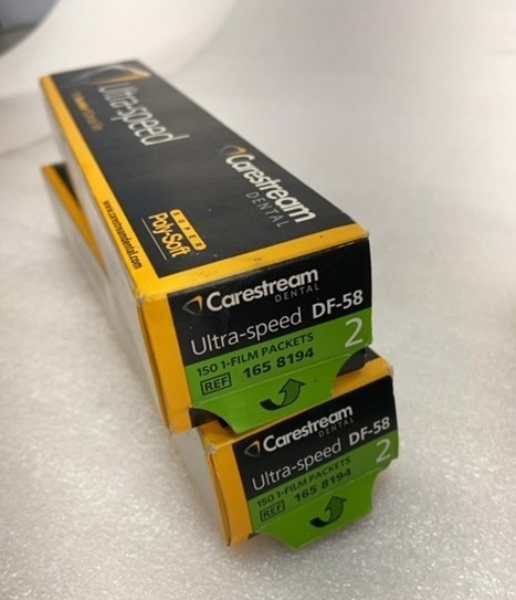 LOT 3 Carestream Intraoral Ultra-Speed X-ray Film DF-58 Size 2 (EXP 2015-2016)