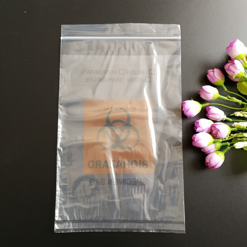 6″ X 10″ 100 Pack, Biohazard Specimen Zip Bags, With Pouch, 8 Mil Thick, Laborat