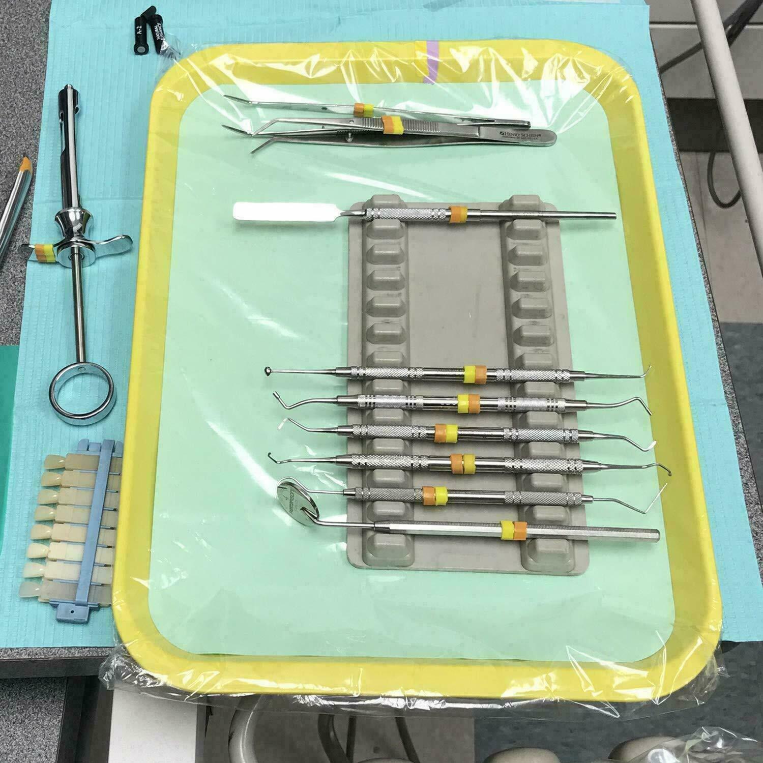 1500 (3Boxes) JMU Dental Large E-Tray Covers Sleeves Clear Plastic 11-5/8″x16″