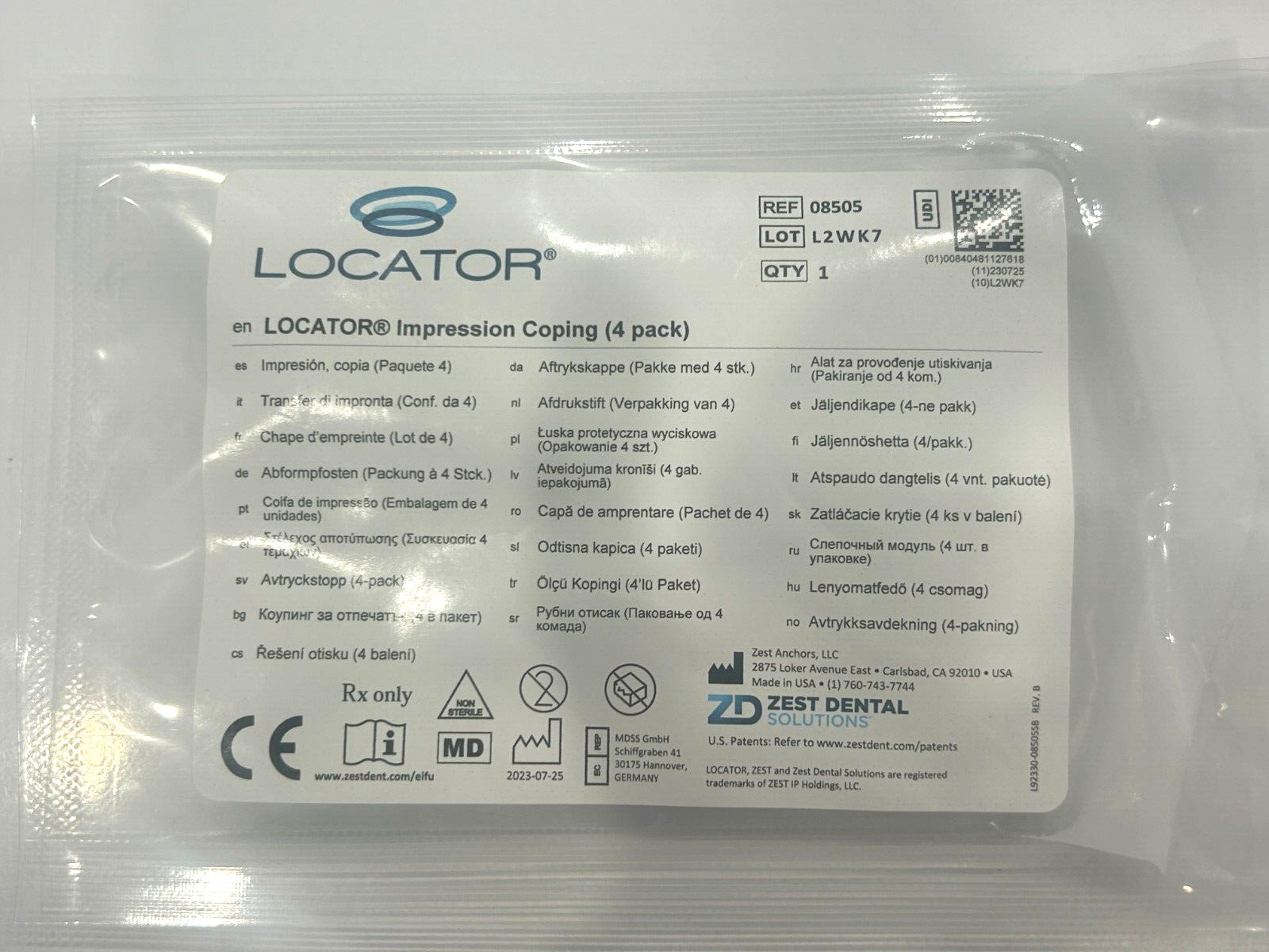 Zest Dental Solutions Locator Impression Coping (4 pack)
