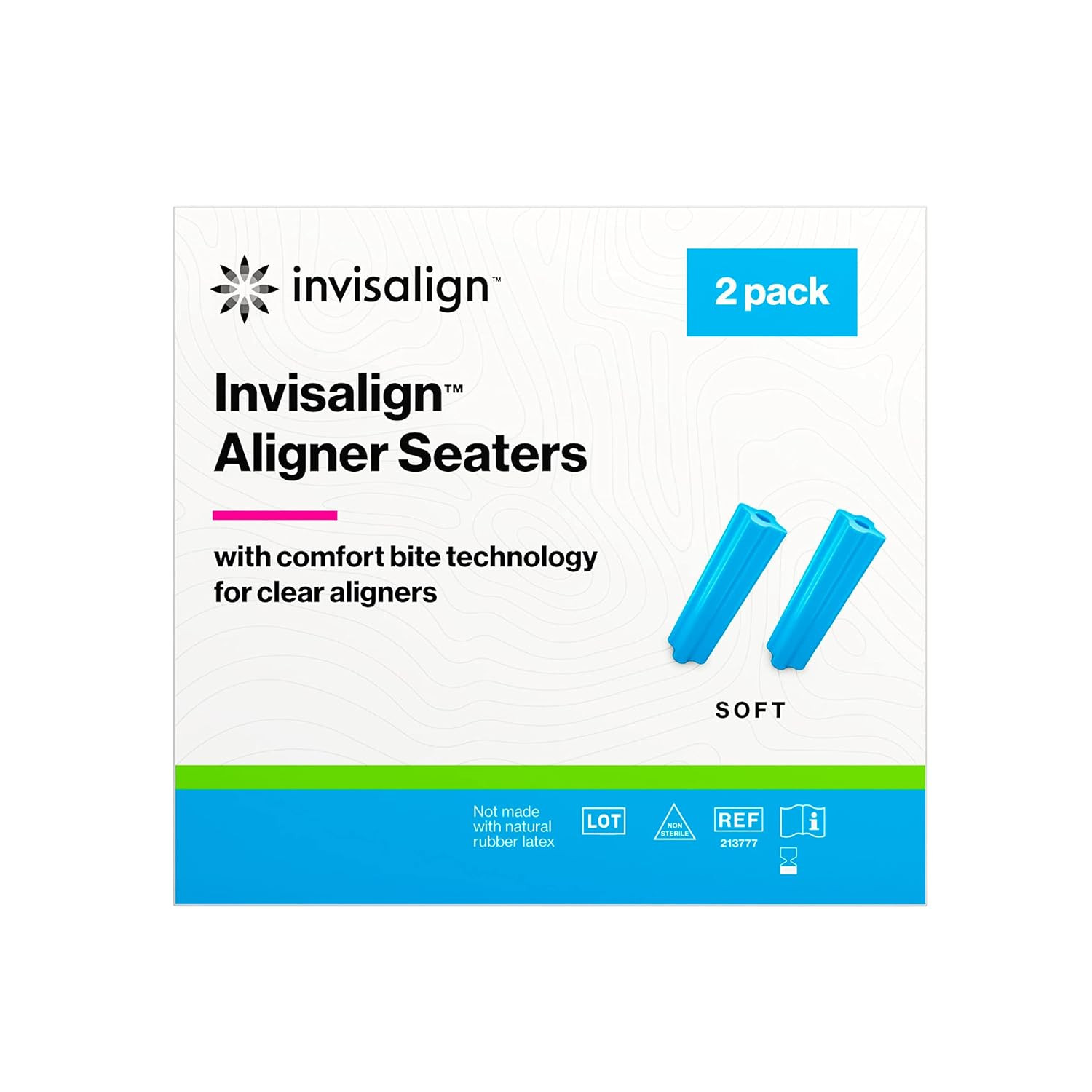 Aligner Seaters, Blue Aligner Chewies (Pack of 2)