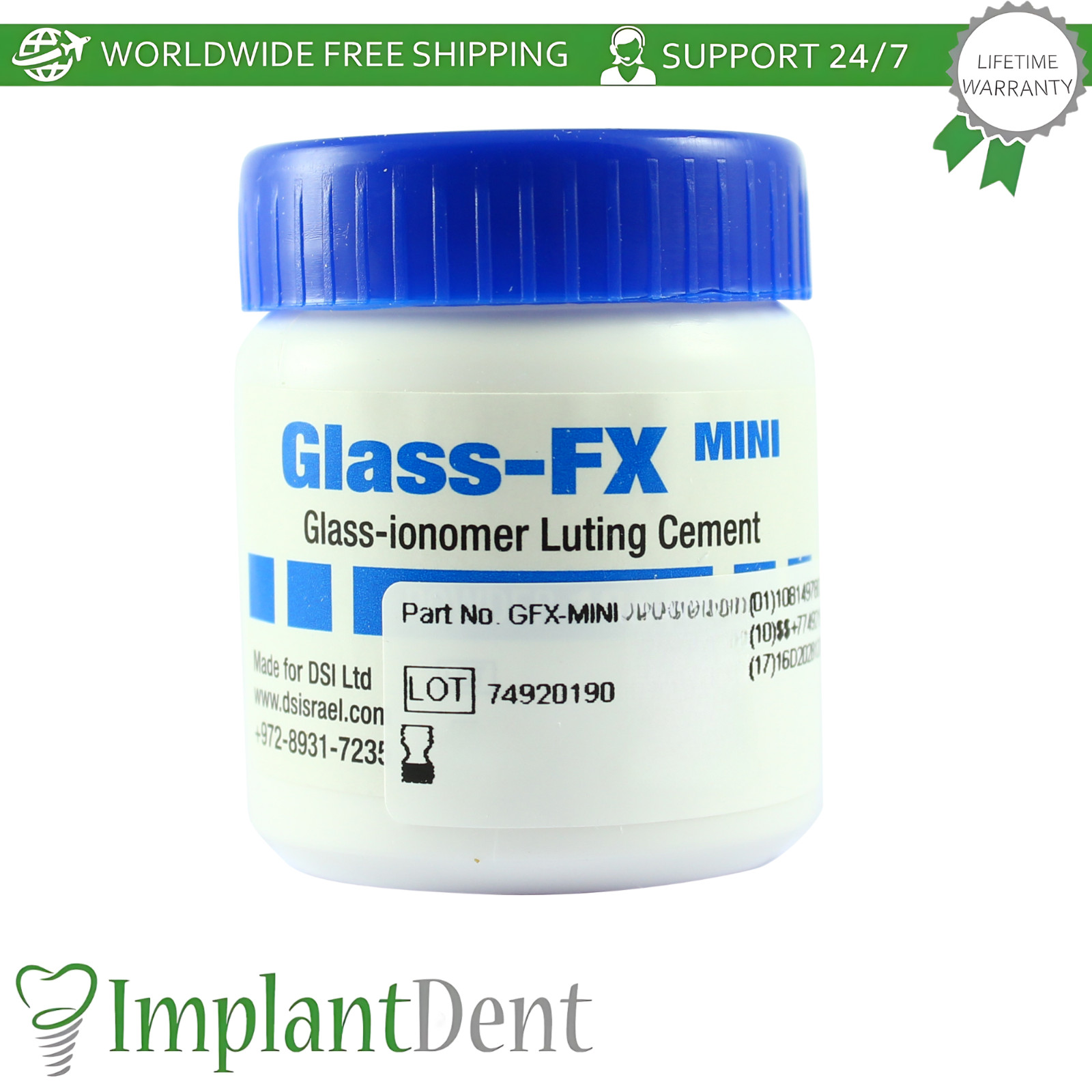 Glass FX lonomer Permanent Dental Cement Fixation Of Dentistry Restorations
