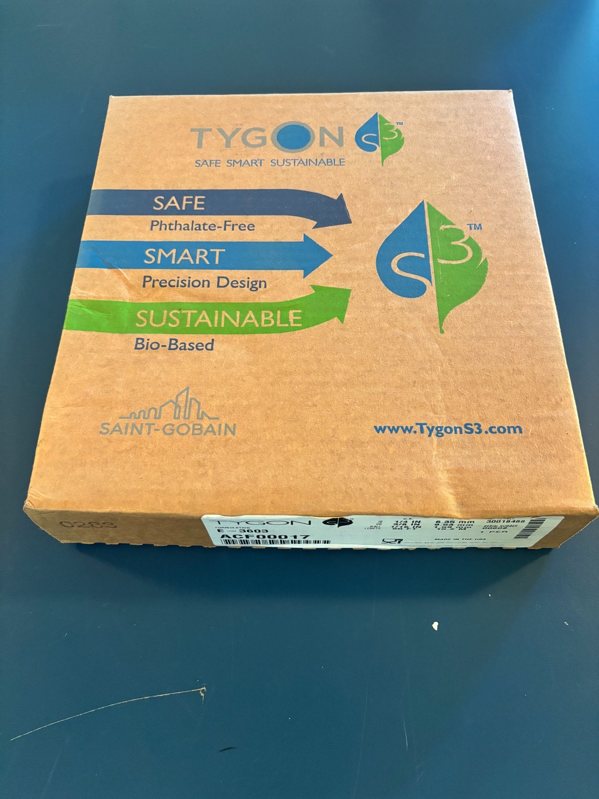Tygon Tubing E-3606 1/4″ ID, 3/8″ OD, 1/16″ Wall Thickness # ACF00017 Pkg-50ft