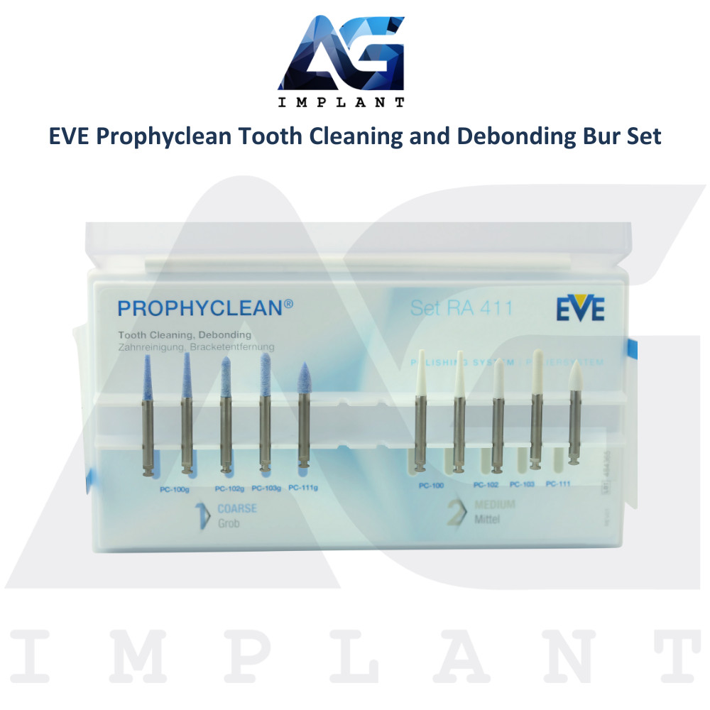 Tooth Cleaning and Debonding Bur Set Medium Coarse Grit Stain Removal Tool