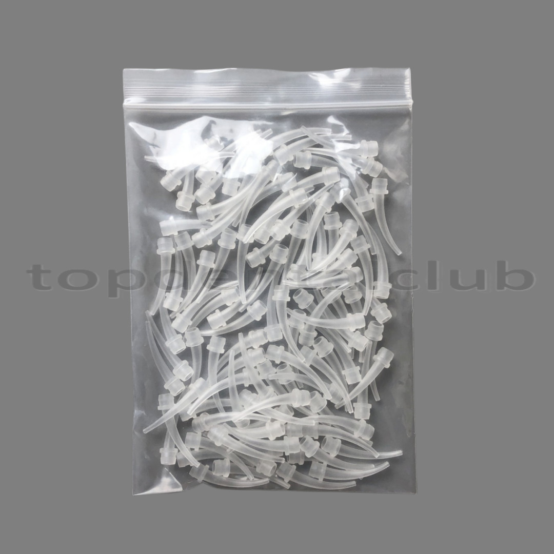 Dental Intra Oral Tips Clear Horn Delivery Impressions Dispener Mini Tip White