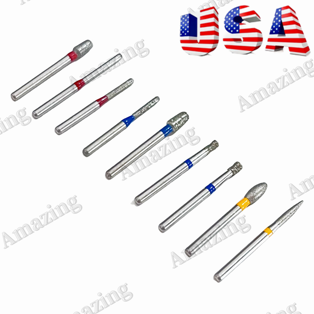 2 Kits Dental Inlay Diamond Burs Onlay Overlay Bur Set E-MAX Milling CAM CAM 3D