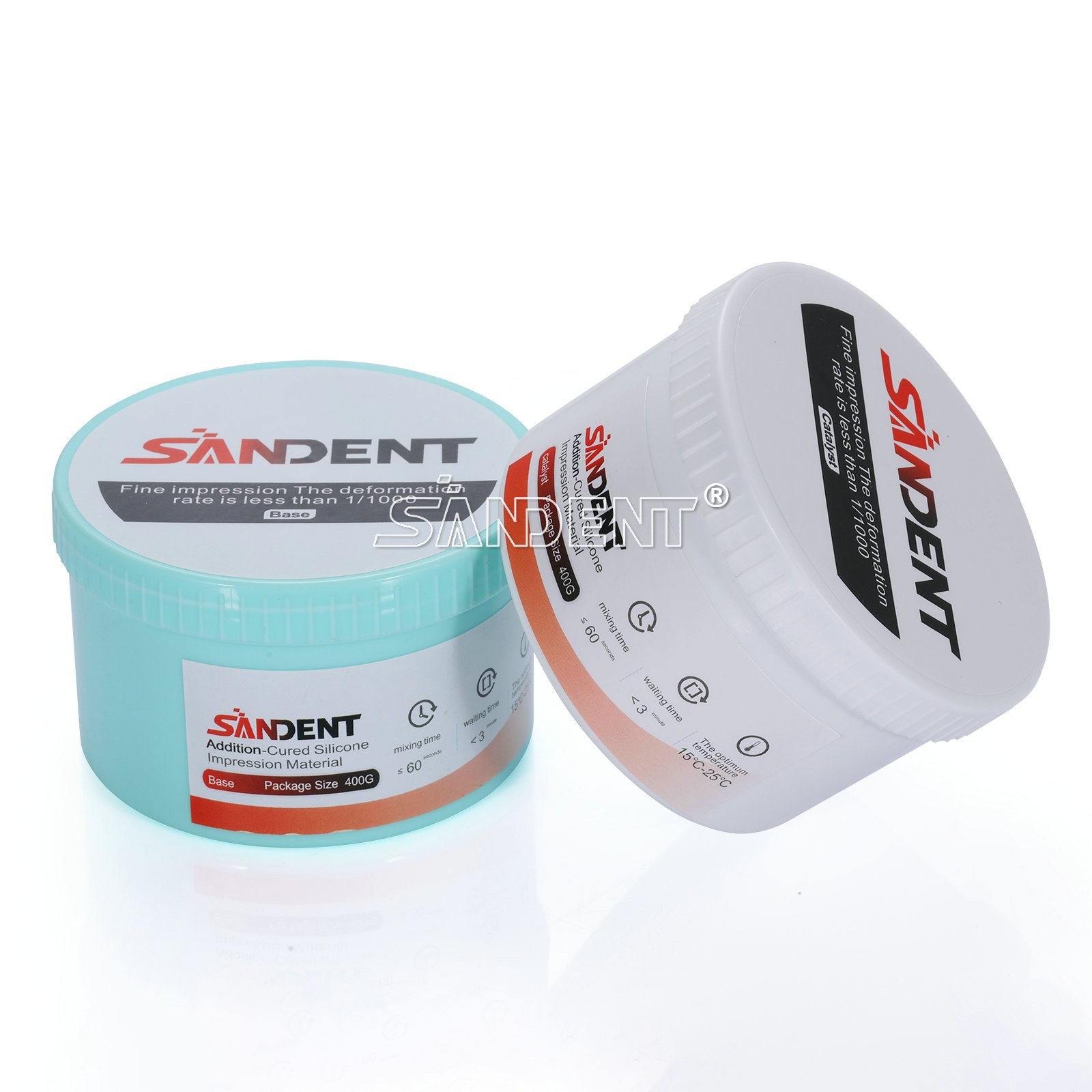 Dental Putty Regular Set PVS VPS Impression Material Mint Base 2 x 400 G