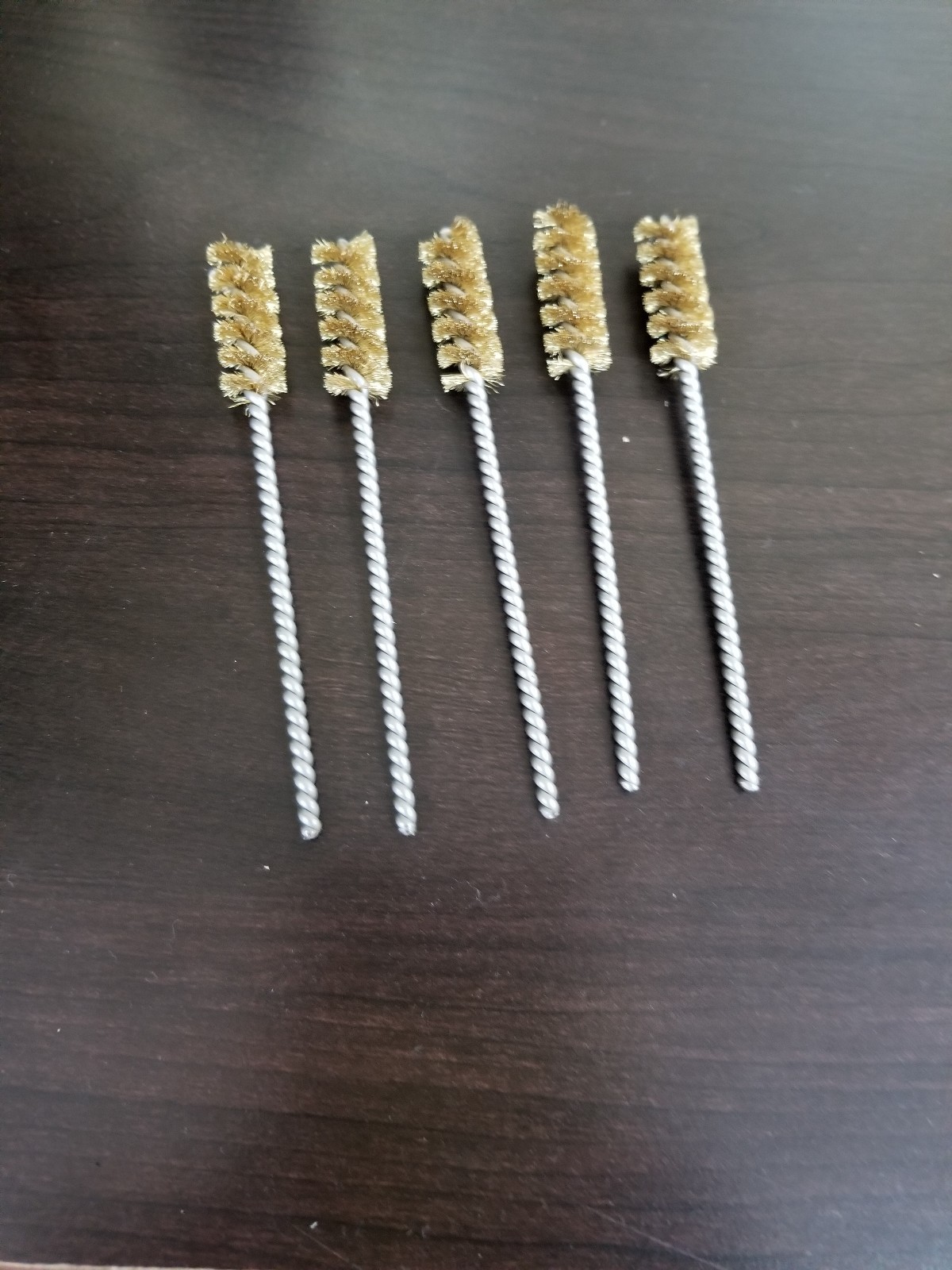 Hightbrush #84669 Brass Burr Tube Spiral brush  3/8” D x 1”BP x 3 1/2”L 5 pc