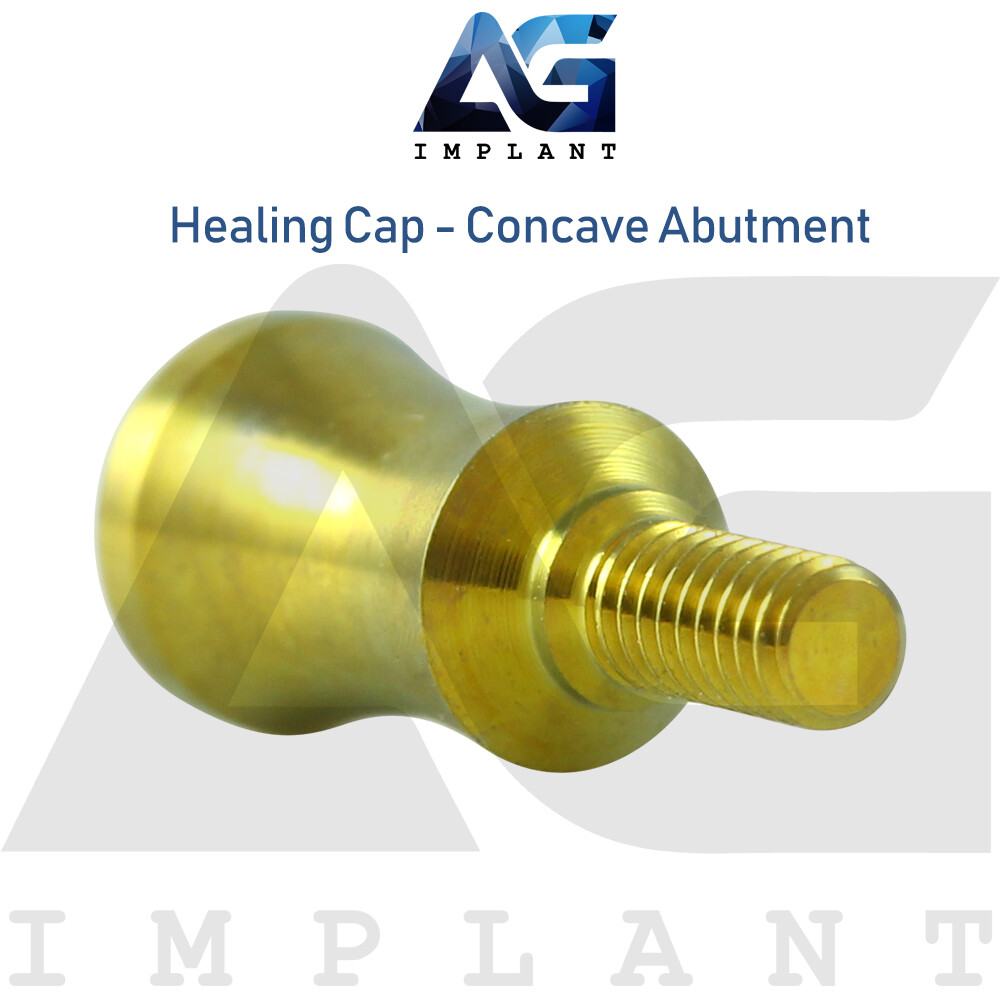 5 Standard Healing Cap Concave Abutment Titanium Dental Hexagon 2.42mm Lab