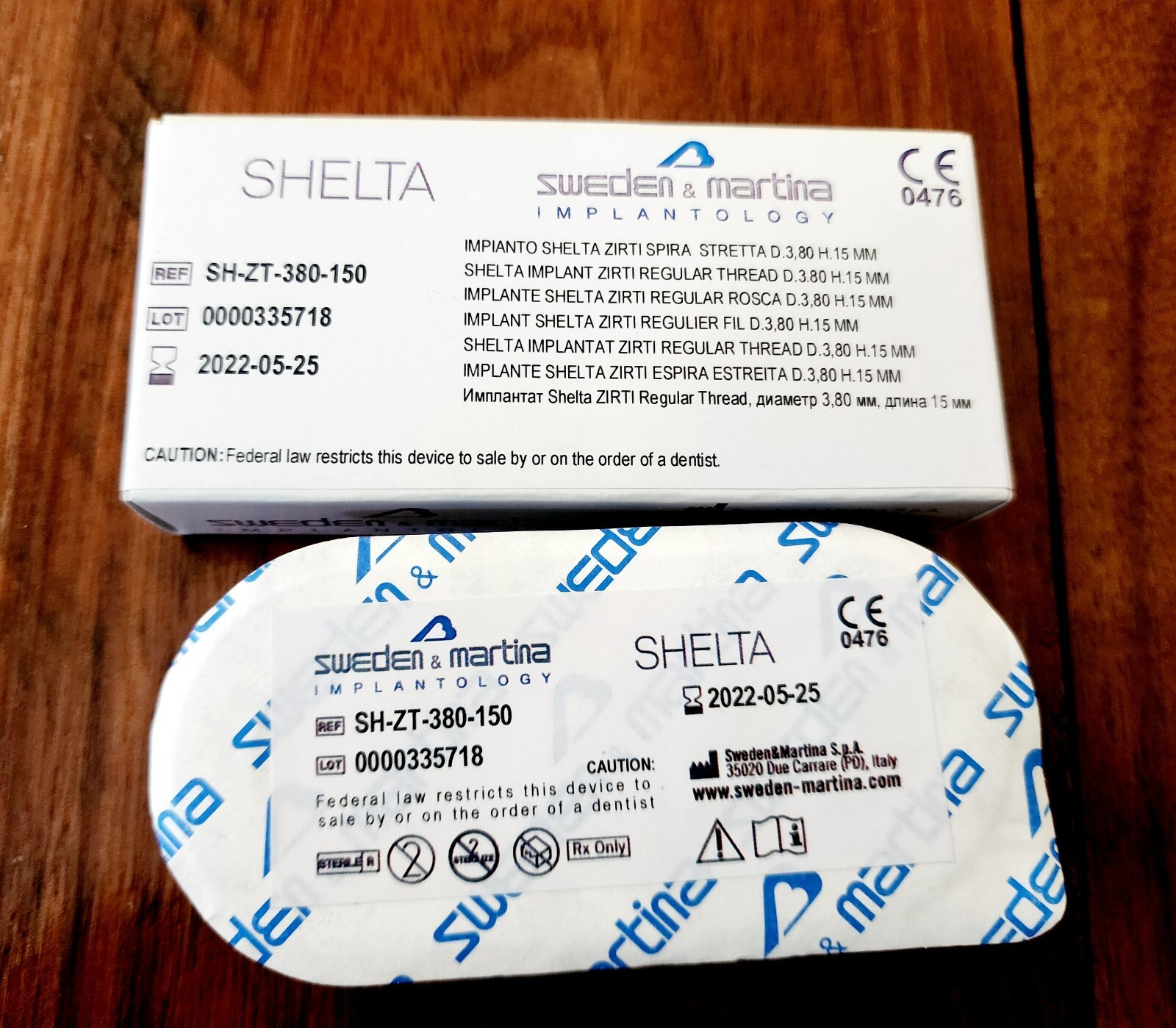 Lot of 2- Shelta SH-ZT-380-150 3.8 x 15 Implant