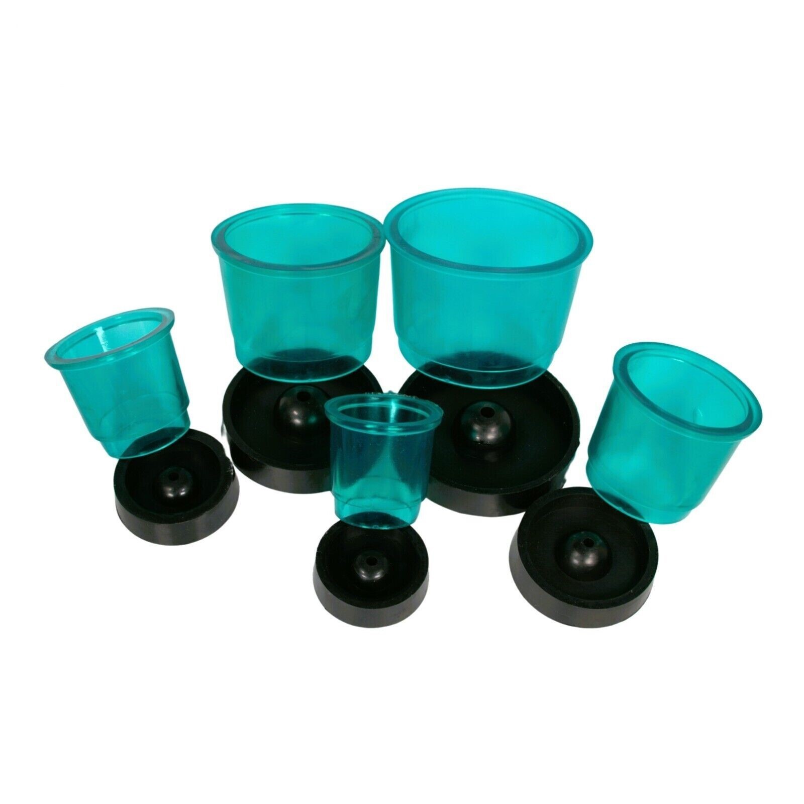 5 Pcs Dental Round Casting Flasks Rings Silicone Formers Base Wax Rubber Tools