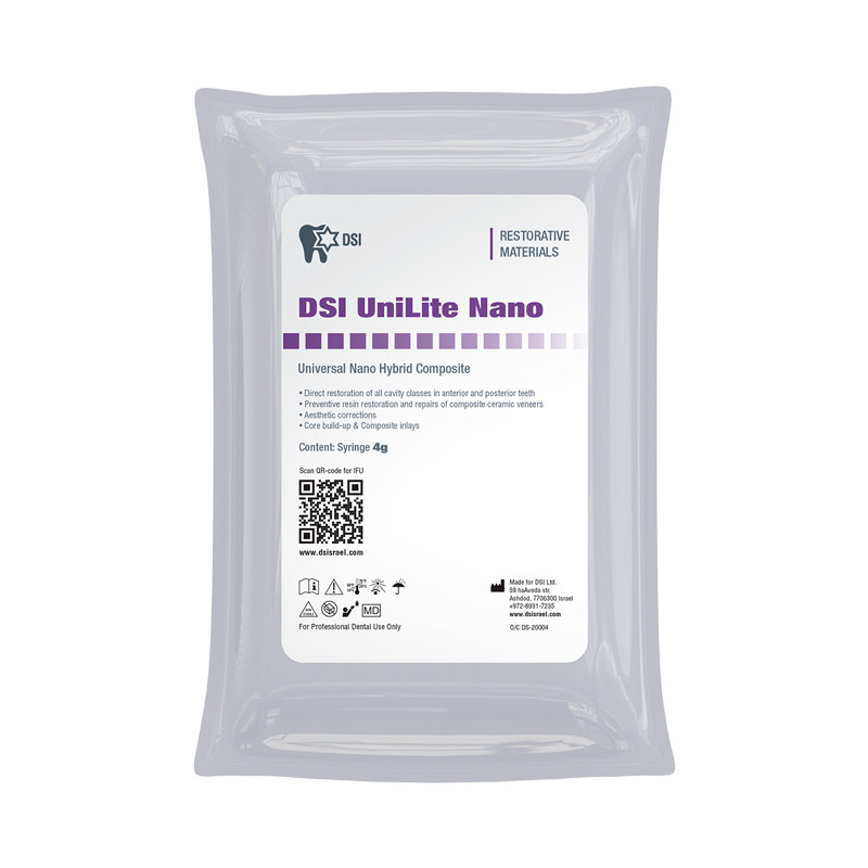 Dental DSI UniLite Nano Light Cure Hybrid Composite Restorative Material 4g