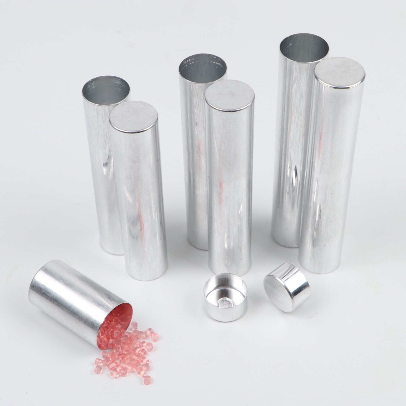 100pcs Dental Lab Aluminum Tube Empty Cartridges For Flexible Acrylic OD22mm