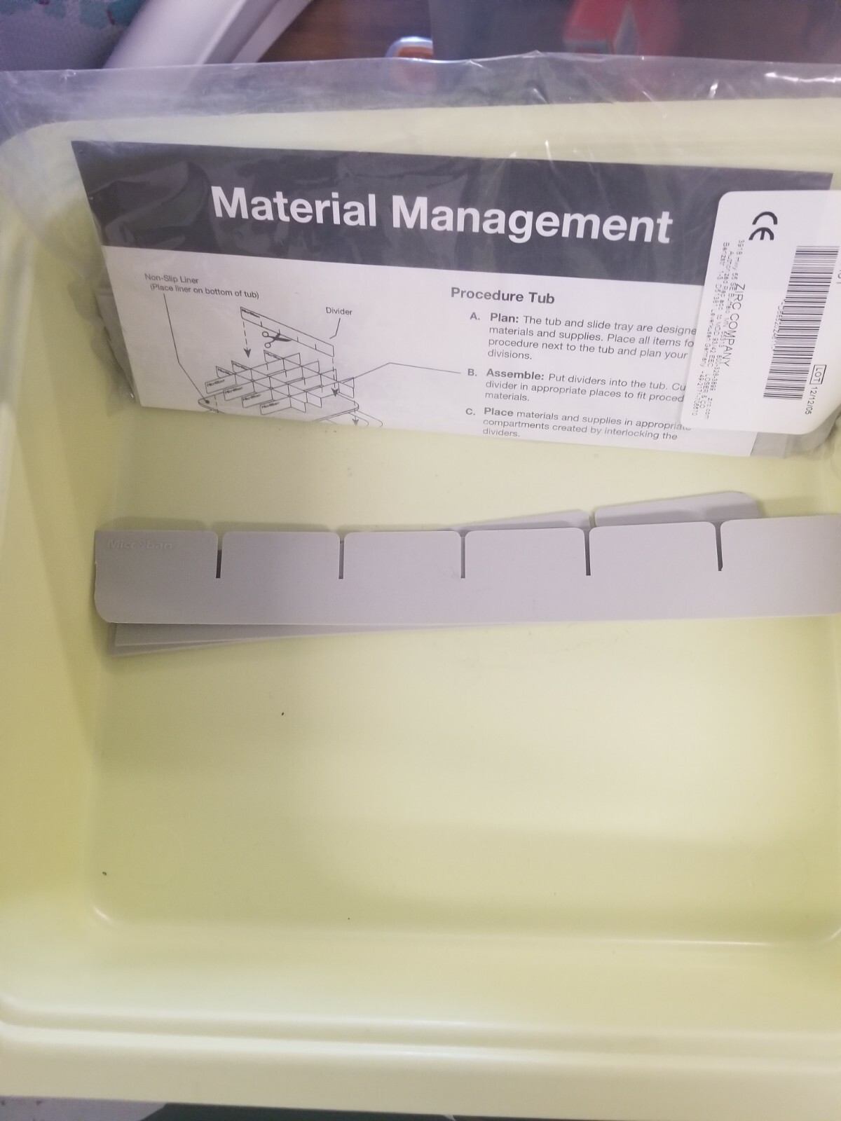 ZIRC~2PC DENTAL PROCEDURE TUB and extras