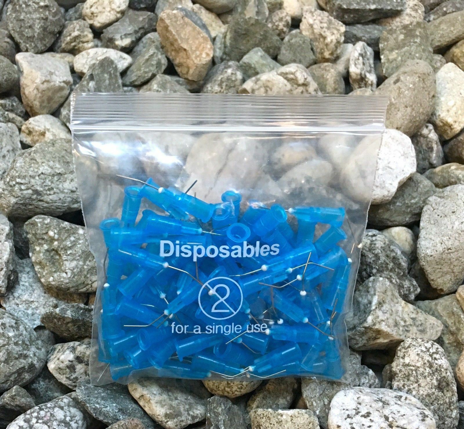 200 25Ga Blue Pre Bent Applicator Needle Tips Luer Lock for Etch Sealant #BNT-25
