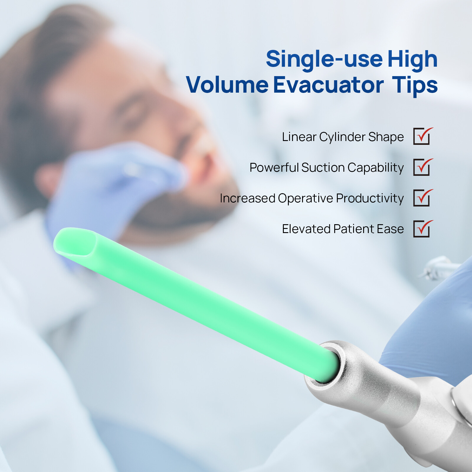 100pcs Dental HVE High Volume Evacuation Speed Suction Tips 6″ Vented Assorted