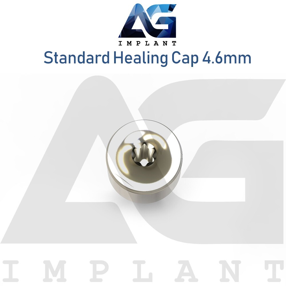 5 Standard Healing Cap Abutment 4.6mm Titanium For Dental Hexagon 2.42mm