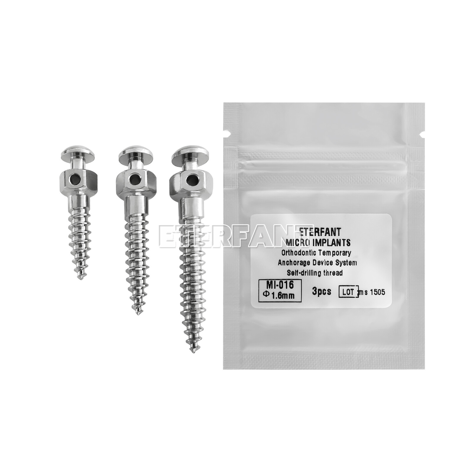 ETERFANT Dental Orthodontic Micro Implants Mini Screw Self-Drilling/Screwdriver