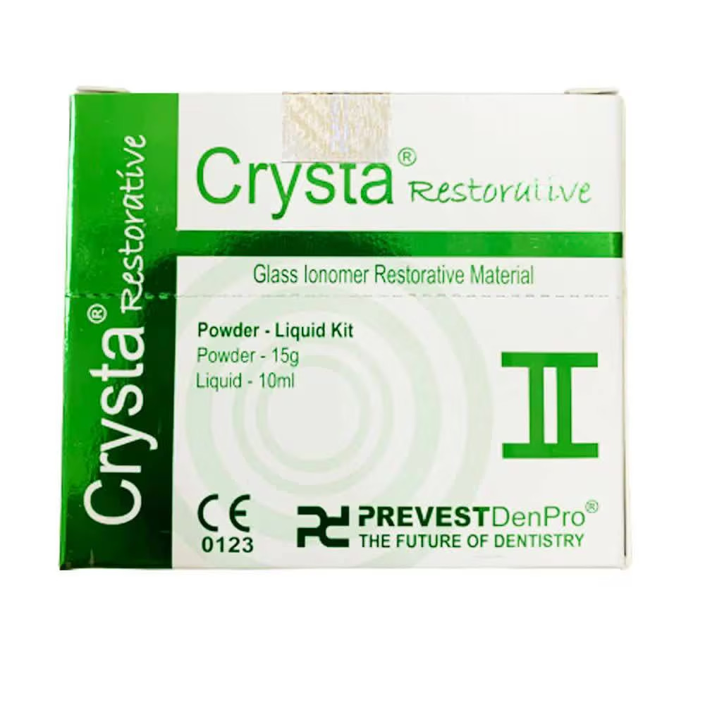 Prevest Crysta 2 Permanent Dental Filling Kit – White Shade GIC for Cavity Repai