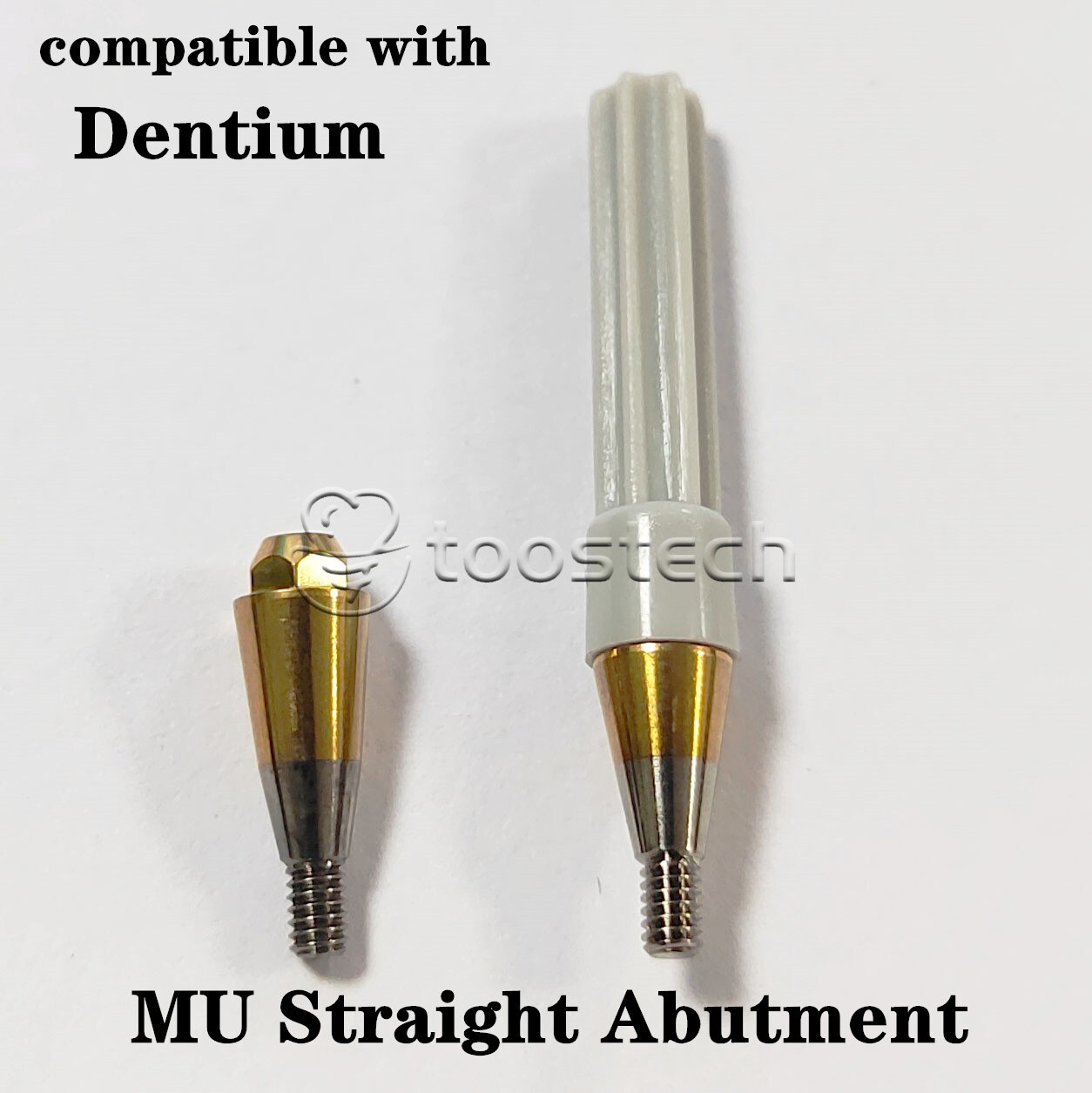 MU straight abutment compatible with Den-tium superline platform D4.5/D5.5